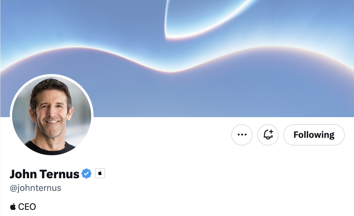 John Ternus X account