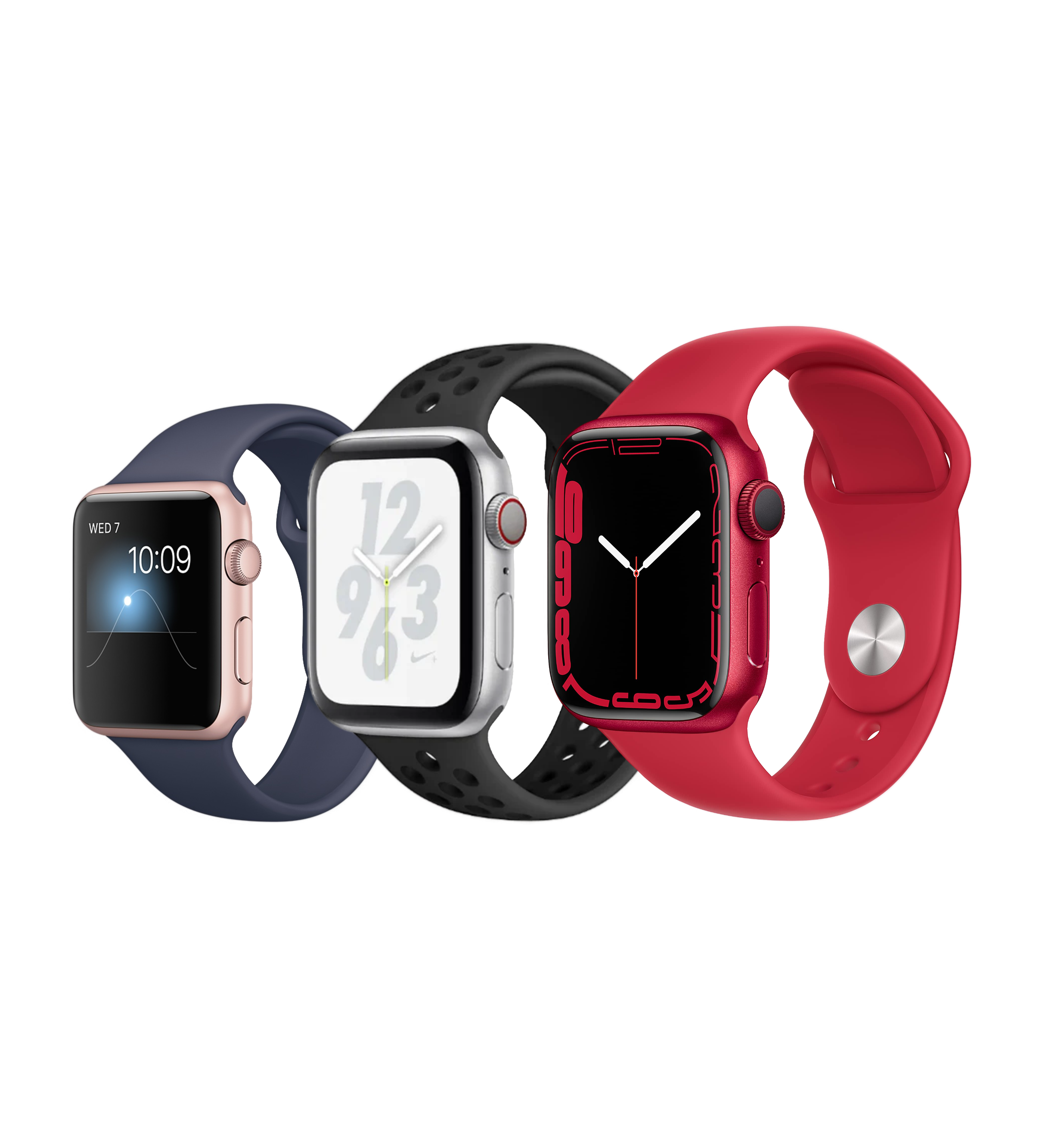3 old Apple Watch models
