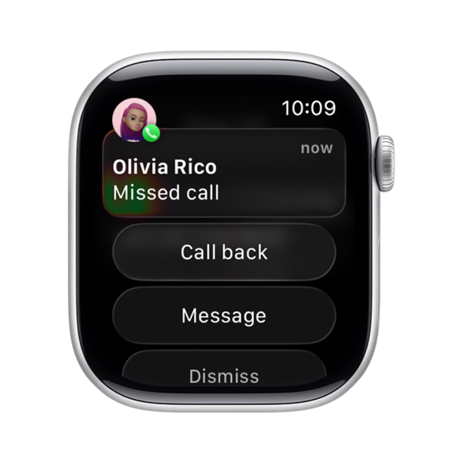 An iMessage notification on an Apple Watch
