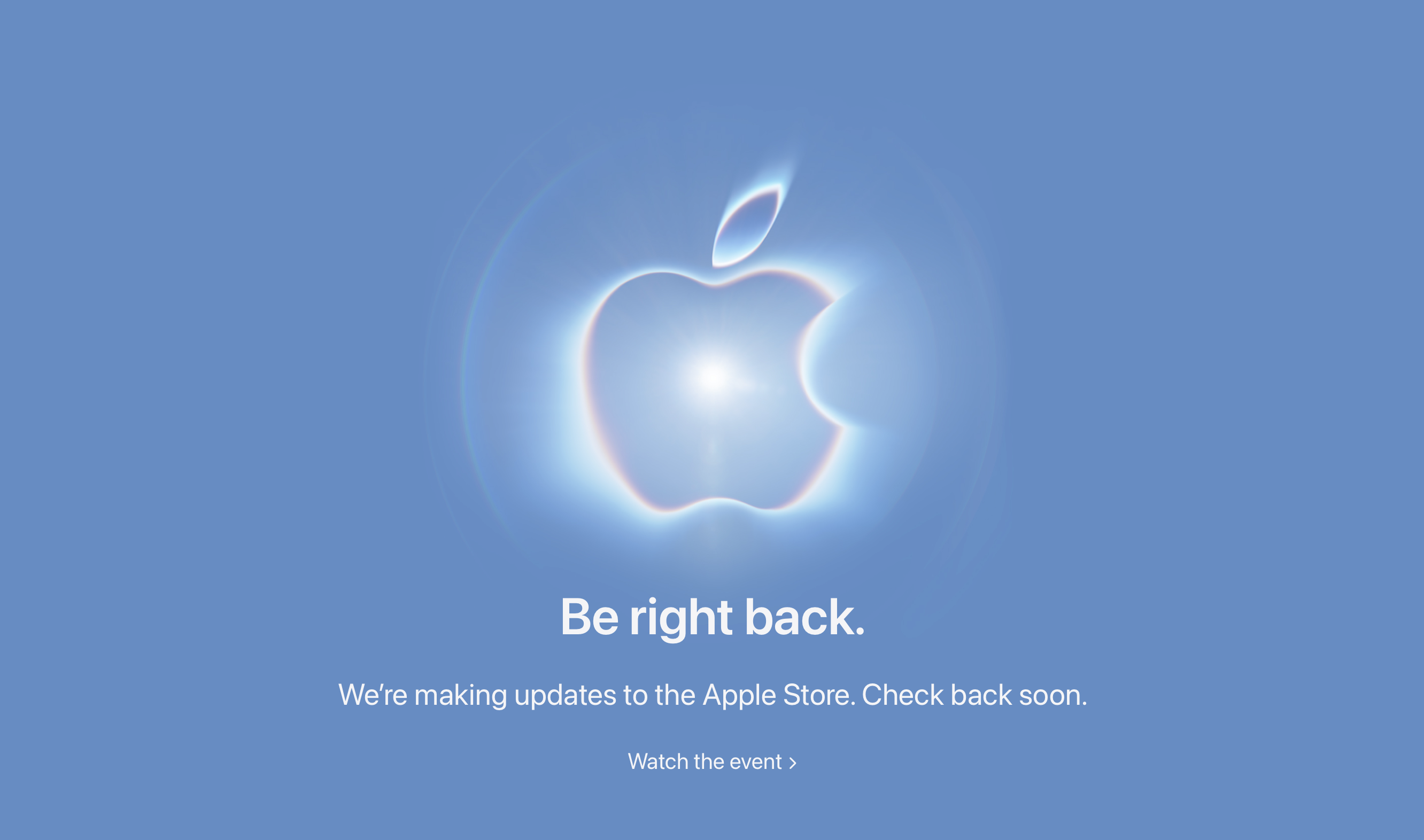 Apple Store Down Ahead of Apple Event