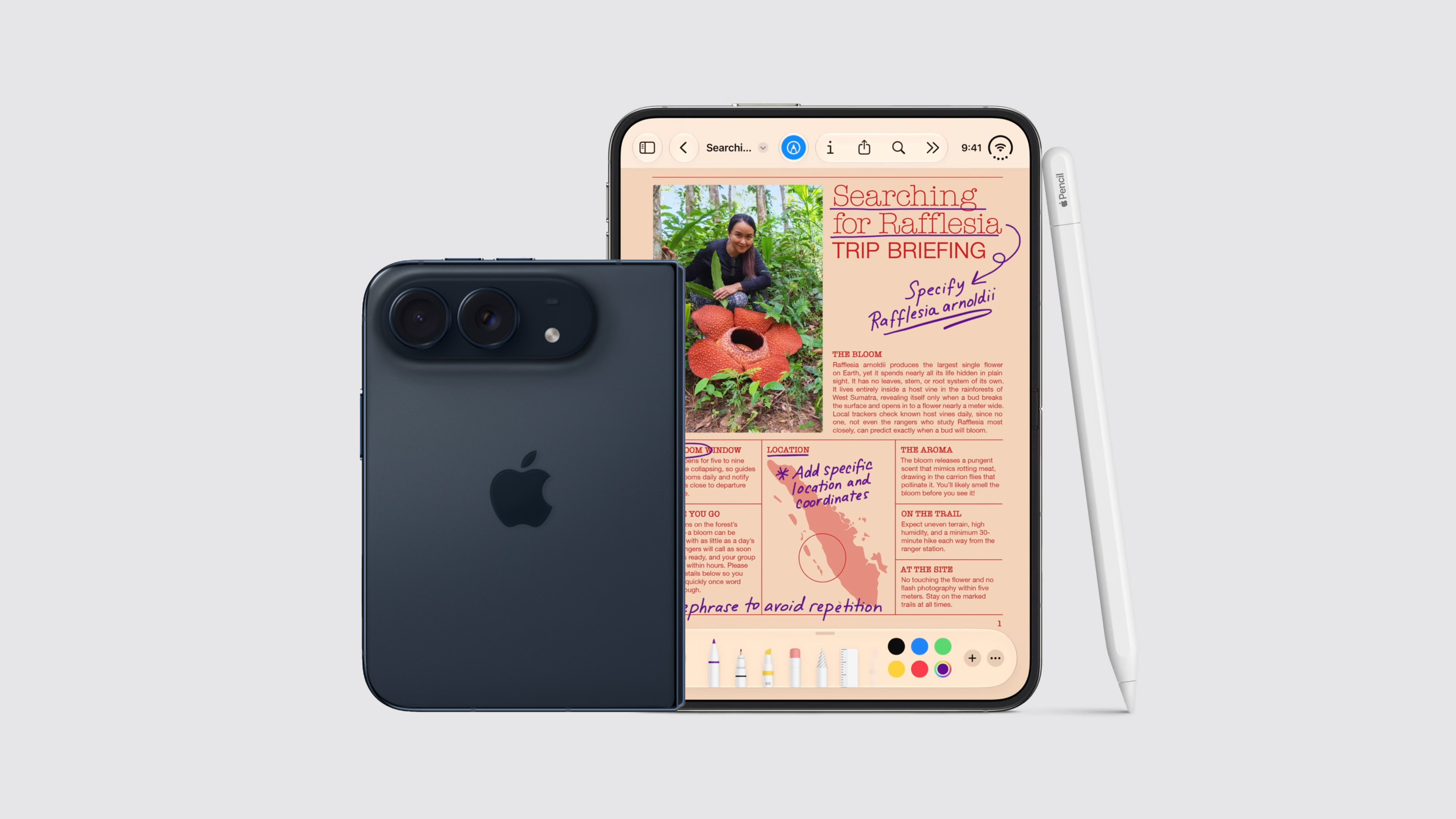 iPhone Duo next to an Apple Pencil