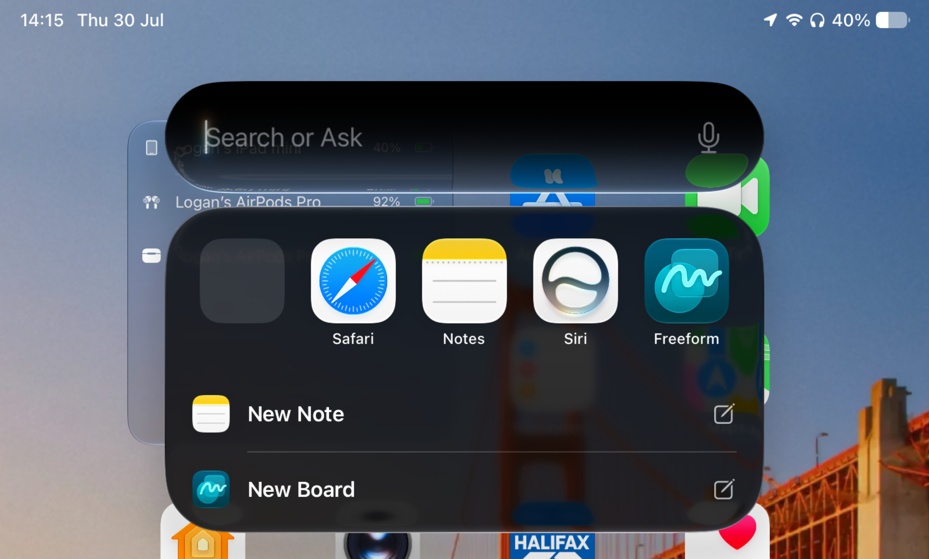 The new spotlight look on iPadOS 27