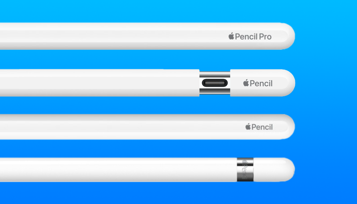 Apple Pencil Pro, USB-C, 2nd Generation and 1st Generation