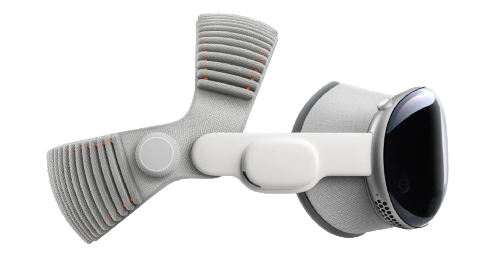 Apple Vision Pro side profile with the dual head band