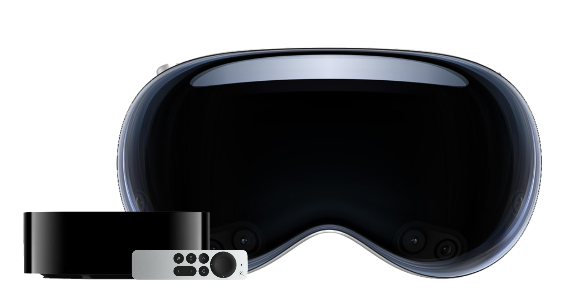 Vision Pro and Apple TV 4K with Siri Remote